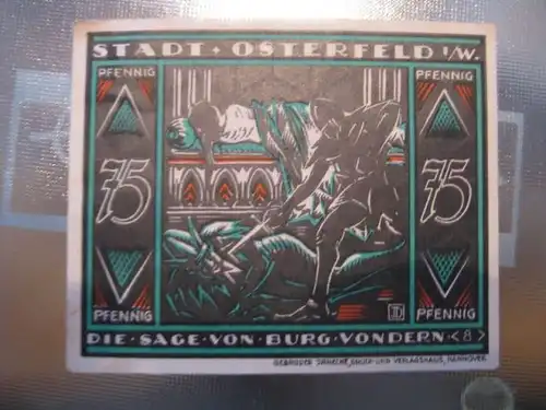 Notgeld Osterfeld, 75 Pf.