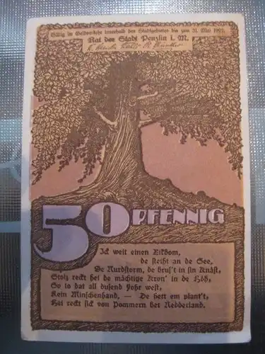 Notgeld Penzlin, 50 Pf.