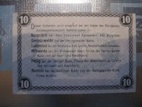 Notgeld Rochlitz, 10 Pf.