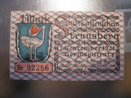 Notgeld Strausberg, 1 Mark