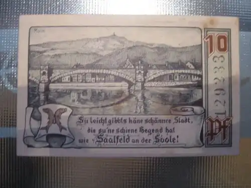 Notgeld Saalfeld, 10 Pf.