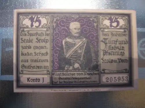 Notgeld Stopp i. Pommern, 75 Pf.