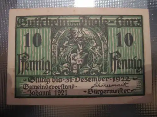 Notgeld Thale, 10 Pf.