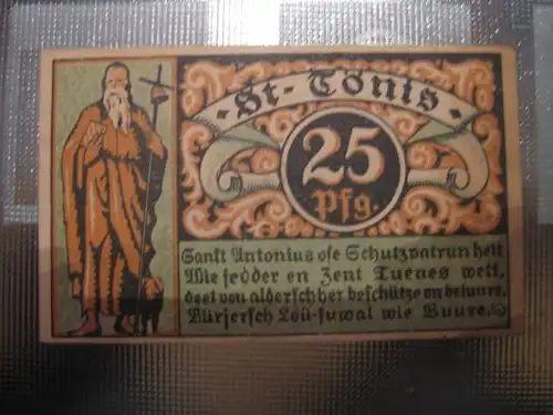 Notgeld St. Tönis, 25 Pf.