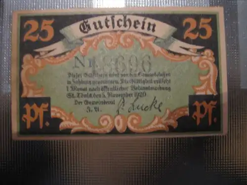 Notgeld St. Tönis, 25 Pf.