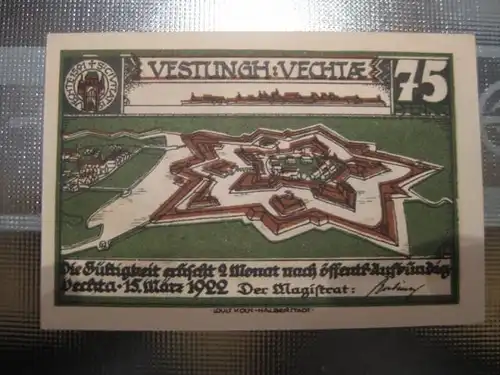 Notgeld Vechta, 75 Pf.