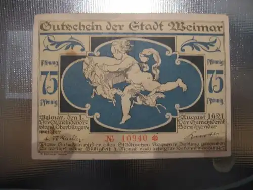 Notgeld Weimar, 75 Pf.