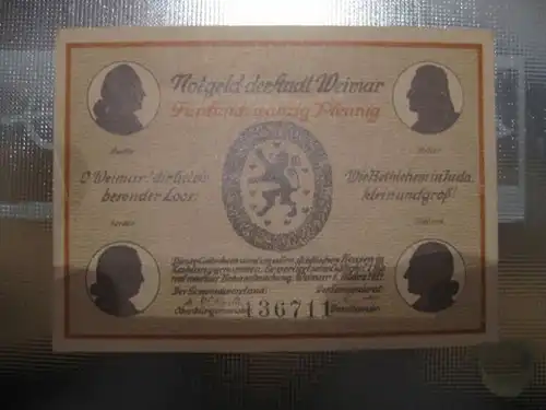 Notgeld Weimar, 25 Pf.