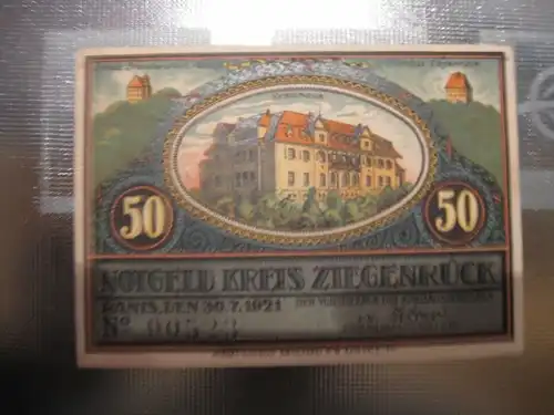 Notgeld Ziegenrück, Ranis, 50 Pf.