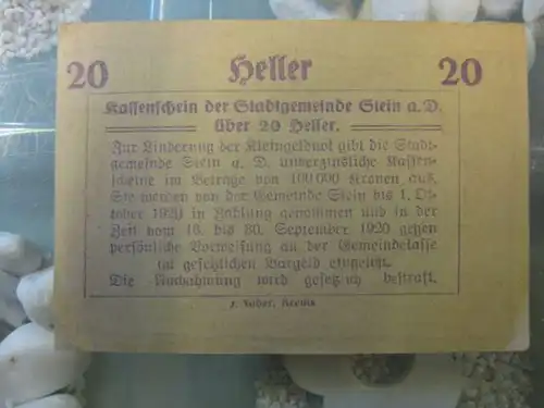Notgeld Stein a. d. Donau / Österreich
, 20 Heller