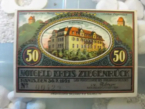 Notgeld Ziegenrück, Ranis, 50 Pf.