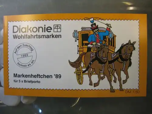 Diakonie Wohlfahrtsmarken Markenheftchen,
Markenheft 1989