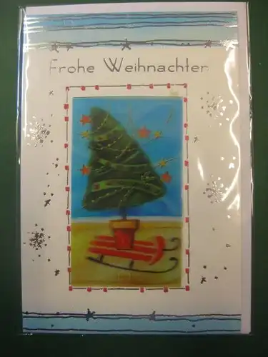 Weihnachtskarte, 3D-Karte, Klappkarte mit Umschlag