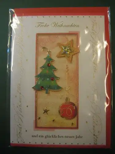 Weihnachtskarte, 3D-Karte, Klappkarte mit Umschlag