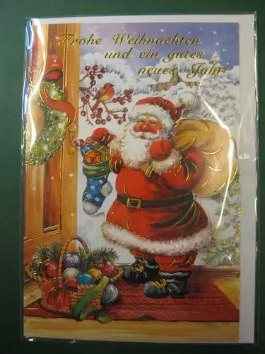 Weihnachtskarte, 3D-Karte, Klappkarte mit Umschlag