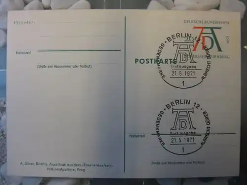 Sonderpostkarte PSo3 
Dürerjahr 1971, Rosenkranzfest