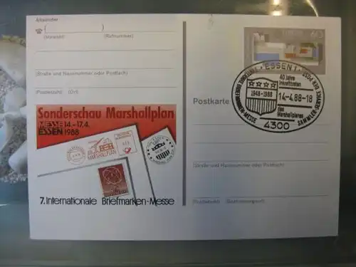 Sonderpostkarte PSo16, 7. Intern. Briefmarken-Messe Essen 1988