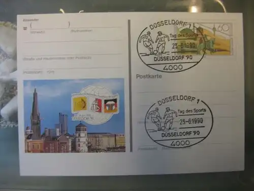 Sonderpostkarte PSo22, Intern. Briefmarken-Ausstellung der Jugend Düsseldorf 1990