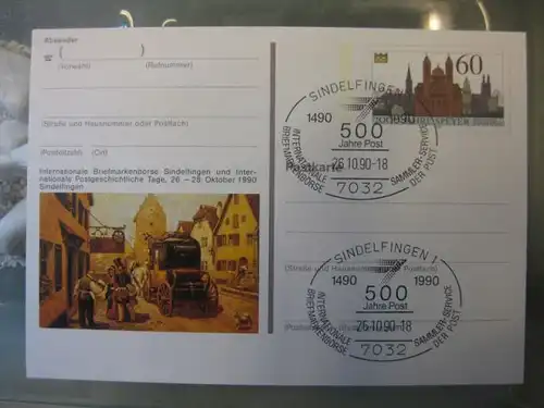 Sonderpostkarte PSo23, Intern. Briefmarken-Börse Sindelfingen 1990