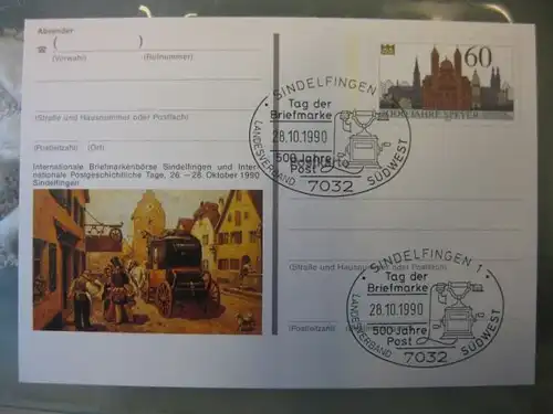 Sonderpostkarte PSo23, Intern. Briefmarken-Börse Sindelfingen 1990