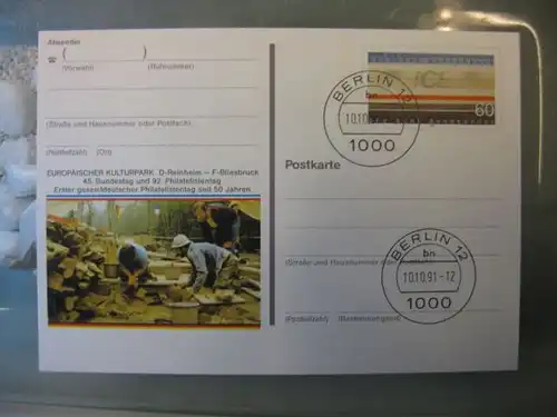 Sonderpostkarte PSo24, Philatelistentag Saarbrücken 1991