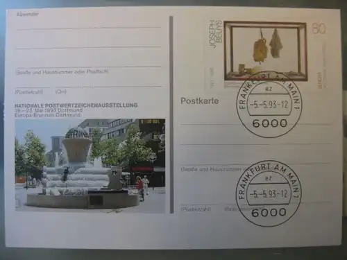 Sonderpostkarte PSo30, NAPOSTA `93 Dortmund