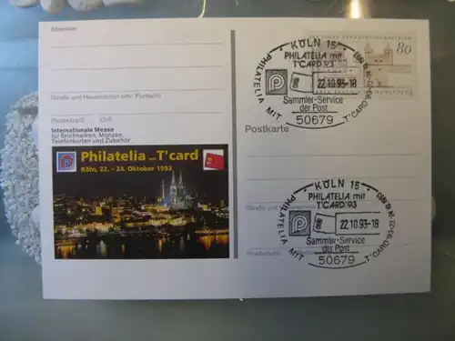 Sonderpostkarte PSo31, PHILATELIA mit T-card Köln 1993