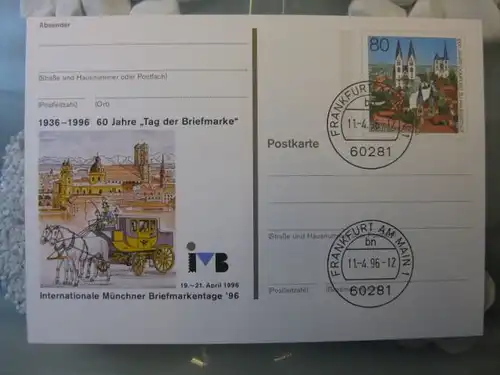 Sonderpostkarte PSo41, Münchner Briefmarkentage 1996