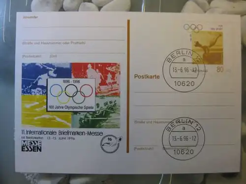 Sonderpostkarte PSo42, 11. Briefmarken-Messe Essen 1996