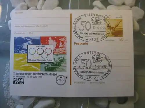 Sonderpostkarte PSo42, 11. Briefmarken-Messe Essen 1996