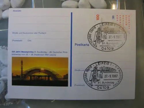 Sonderpostkarte PSo47, Philatelistentag Leipzig 1997
