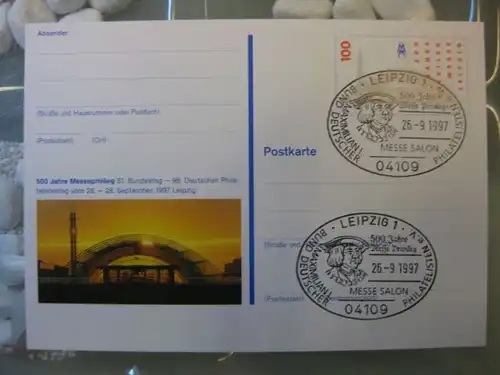 Sonderpostkarte PSo47, Philatelistentag Leipzig 1997