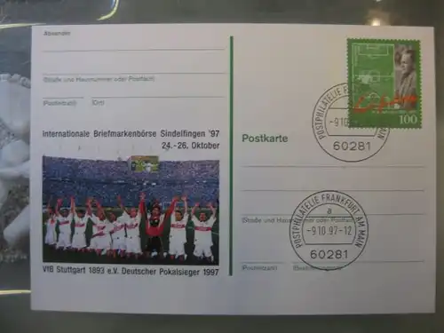 Sonderpostkarte PSo50, Intern. Briefmarken-Börse Sindelfingen `97