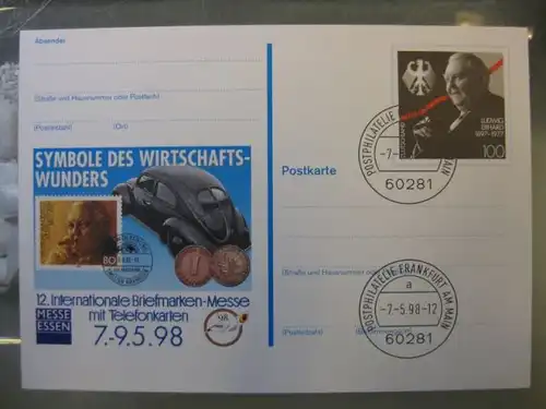Sonderpostkarte PSo52, 12. Intern. Briefmarken-Messe Essen 1998 