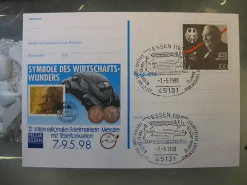 Sonderpostkarte PSo52, 12. Intern. Briefmarken-Messe Essen 1998