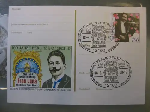 Sonderpostkarte PSo57, Berliner Briefmarkentage1999
