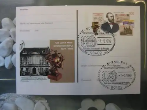 Sonderpostkarte PSo58, 125 Jahre UPU