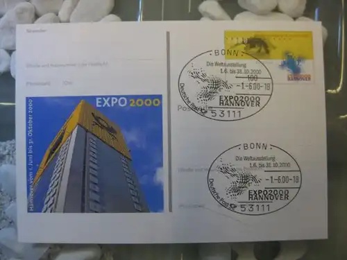 Sonderpostkarte PSo69, EXPO 2000 Hannover