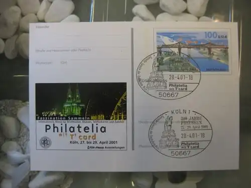 Sonderpostkarte PSo76, Philatelia mit T`Card Köln 2001