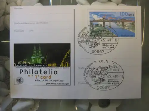 Sonderpostkarte PSo76, Philatelia mit T`Card Köln 2001