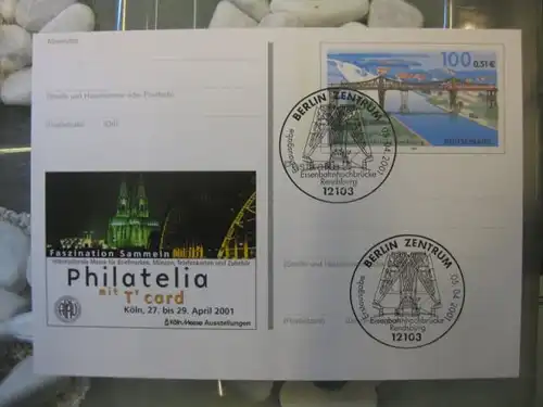 Sonderpostkarte PSo76, Philatelia mit T`Card Köln 2001