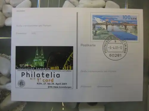 Sonderpostkarte PSo76, Philatelia mit T`Card Köln 2001