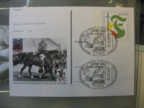 Sonderpostkarte PSo78, Internationale Briefmarkenbörse Sindelfingen 2001