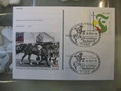 Sonderpostkarte PSo78, Internationale Briefmarkenbörse Sindelfingen 2001