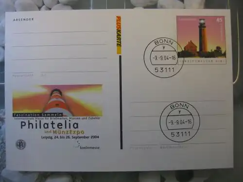 Pluskarte Sonderpostkarte PSo 87, Philatelia 2004 Leipzig