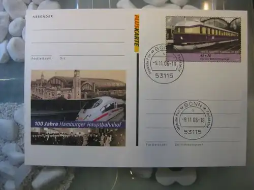 Pluskarte Sonderpostkarte PSo 94, 100 Jahre Hamburger Hauptbahnhof