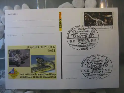 Pluskarte Sonderpostkarte PSo 109, Internationale Briefmarken-Börse Sindelfingen 2010