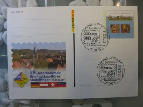 Pluskarte Sonderpostkarte PSo 115, Internationale Briefmarken-Börse Sindelfingen 2011