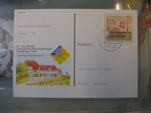 Sonderpostkarte PSo55, Intern. Briefmarken-Börse Sindelfingen 1998