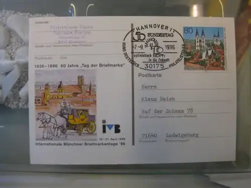 Sonderpostkarte PSo41, Münchner Briefmarkentage 1996